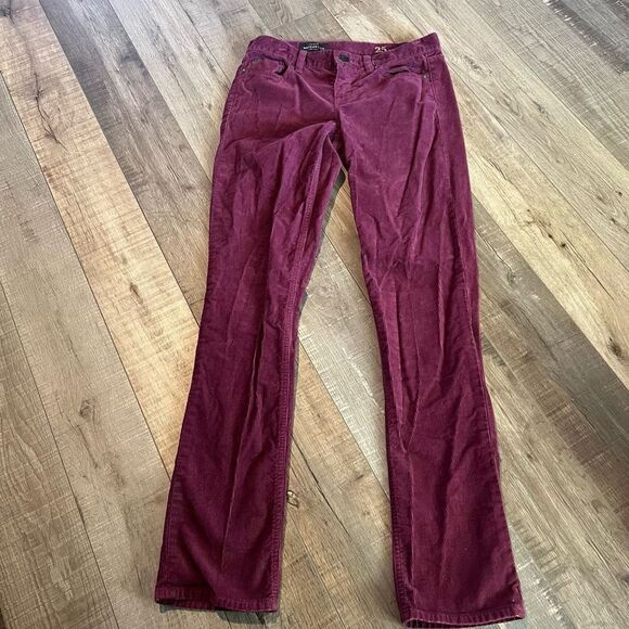 J. Crew Matchstick Maroon Corduroy Straight Leg
Pants Size25 - Picture 2 of 9